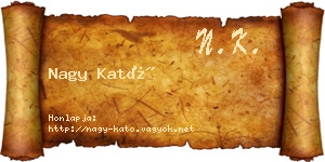 Nagy Kató névjegykártya